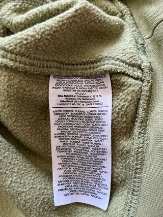 Sudadera Nike Verde Oliva Talla L