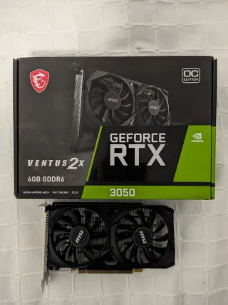 MSI RTX 3050 Ventus 2X OC 6GB GDDR6 con caja