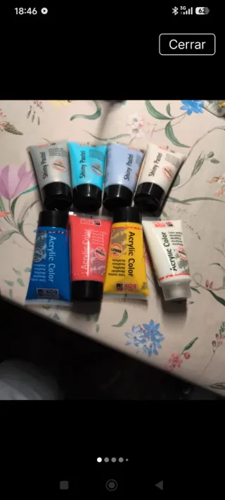 Lote Pinturas Acrílicas Shiny Pastel