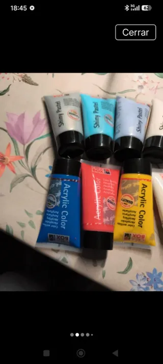 Lote Pinturas Acrílicas Shiny Pastel