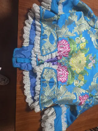 Corpiño Fallera S. XVIII Azul y Dorado