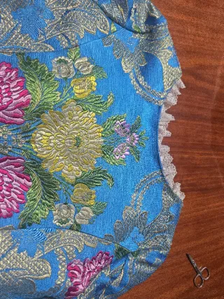 Corpiño Fallera S. XVIII Azul y Dorado