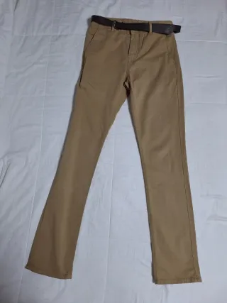 Pantalón Chino Zara Hombre Talla 36 Beige