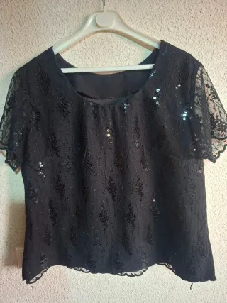 Conjunto elegante señora lentejuelas