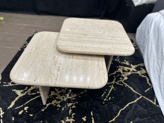 Conjunto 2 Mesas Centro Travertino