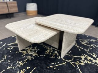 Conjunto 2 Mesas Centro Travertino