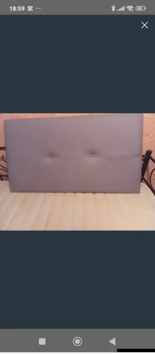 Cabecero polipiel lila cama 90