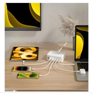 Cargador GaN 120W Multi-Puerto