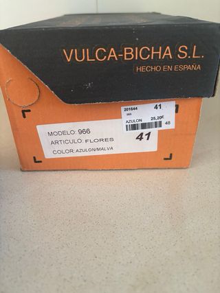 Zapatillas Vulca-Bicha Mujer Talla 41 Flores