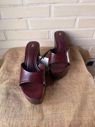 Cuña Zara Alta Burdeos