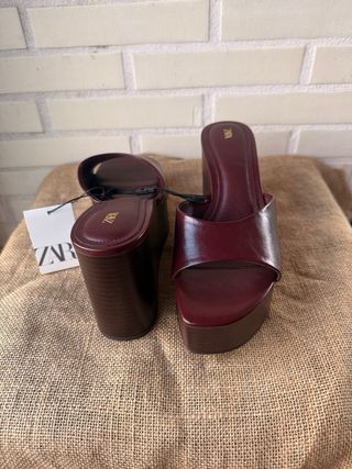 Cuña Zara Alta Burdeos