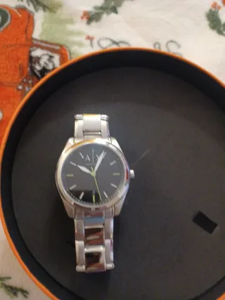 Reloj Armani Hombre Plata Negro