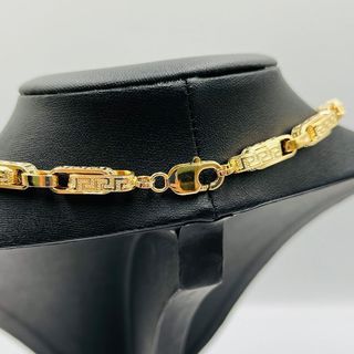 CADENA FORZADA GRECA, Hueca. Oro 18k