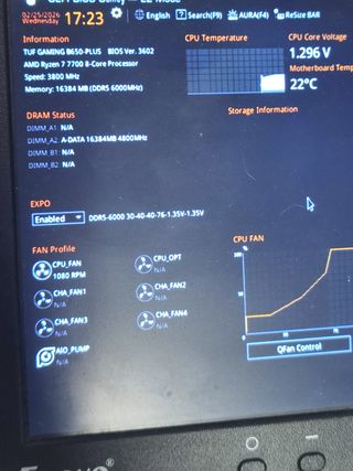 Combo Ryzen 7 7700 + ASUS TUF B650 + Cooler