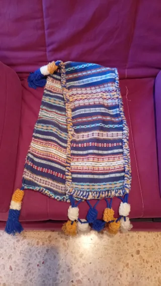Manta infantil tejida multicolor