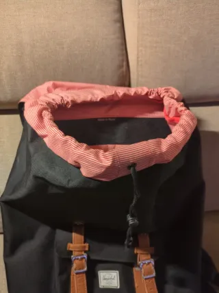 Mochila Herschel Negra con Marrón