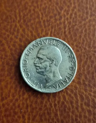 Italia. 5 liras 1927 Plata. Vittorio Emanuele III