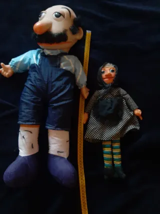 Muñecos Macario y Doña Rogelia Vintage