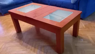 Mesa de centro madera y cristal