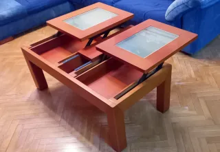 Mesa de centro madera y cristal