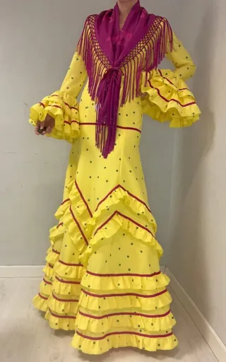 Flamenca Verde..azul ect talla 34. Hasta 48