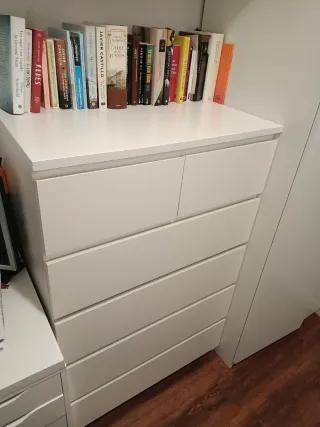 Cómoda Malm 6 cajones blanca IKEA
