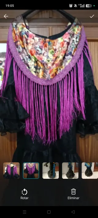 Vestido de gitana negro lunares