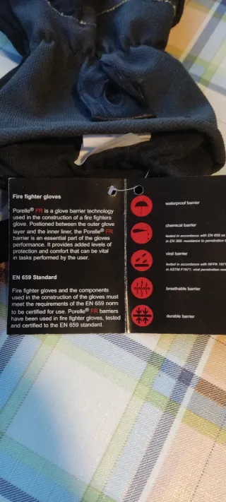 Guantes Bomberos, Hombre Negros