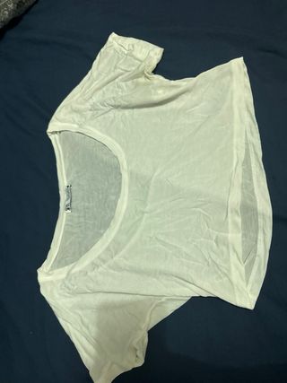 Camiseta Zara Talla Única Blanca