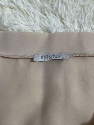 Gonna portafoglio beige con rifiniture nere