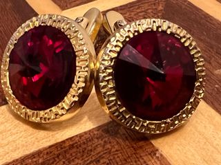 Gemelos Vintage Oro y Rojo