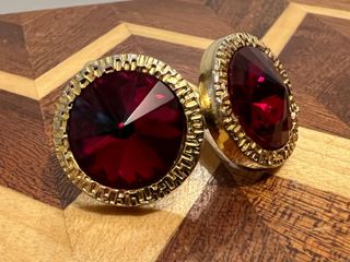 Gemelos Vintage Oro y Rojo