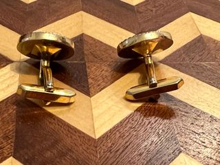 Gemelos Vintage Oro y Rojo