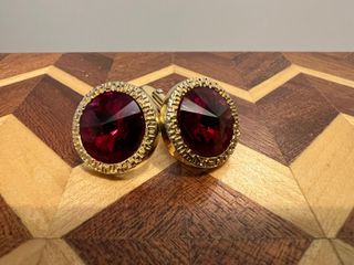 Gemelos Vintage Oro y Rojo