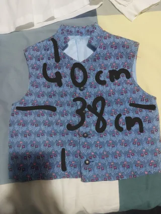 Traje Regional Saraguell Azul y Rojo