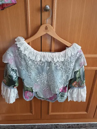 Traje de Fallera Verde y Plata