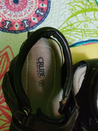 Sandalias de piel hombre Crube marrones