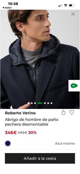Abrigo Roberto Verino Negro Nuevo valorado en 350