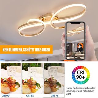 Lámpara de Techo LED Moderna Cromada 60cm