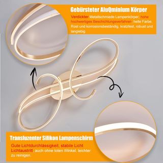 Lámpara de Techo LED Moderna Cromada 60cm