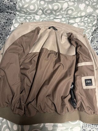 Chaqueta Bomber Zara Ante Beige