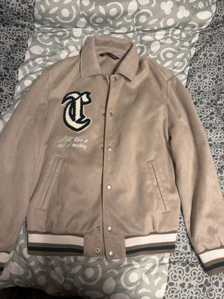 Chaqueta Bomber Zara Ante Beige