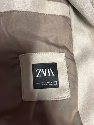 Chaqueta Bomber Zara Ante Beige