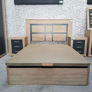 Conjunto Dormitorio Canape + Cabecero y 2 Mesitas