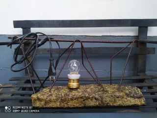 Lámpara artesanal reciclada