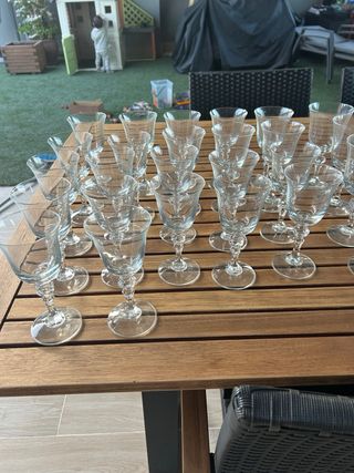 Copas de cristal antiguas