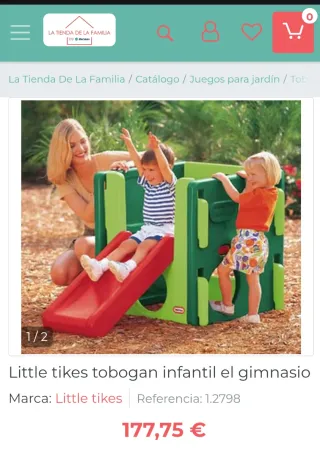 Tobogán infantil Little Tikes verde