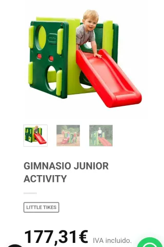 Tobogán infantil Little Tikes verde