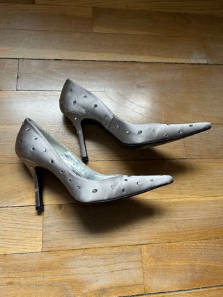 Zapatos Pura Lopez fiesta plateados