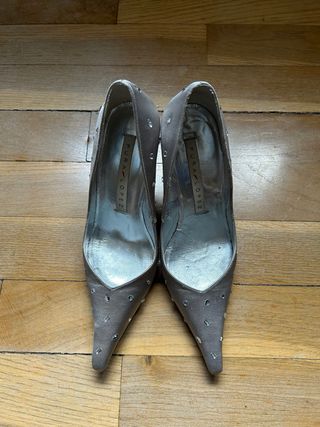 Zapatos Pura Lopez fiesta plateados